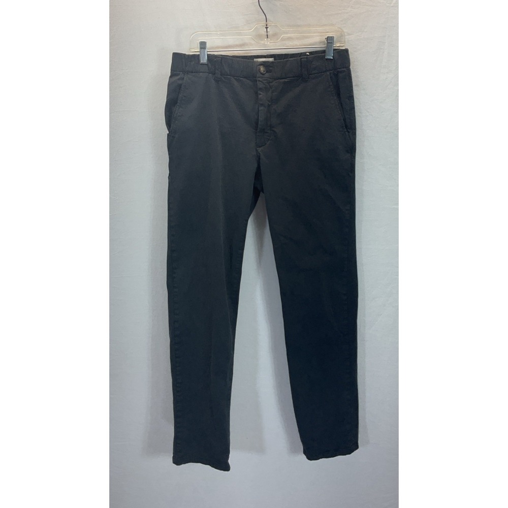 Marine Layer Saturday Slim Straight Chino Pants Mens Medium Black Stretch Casual